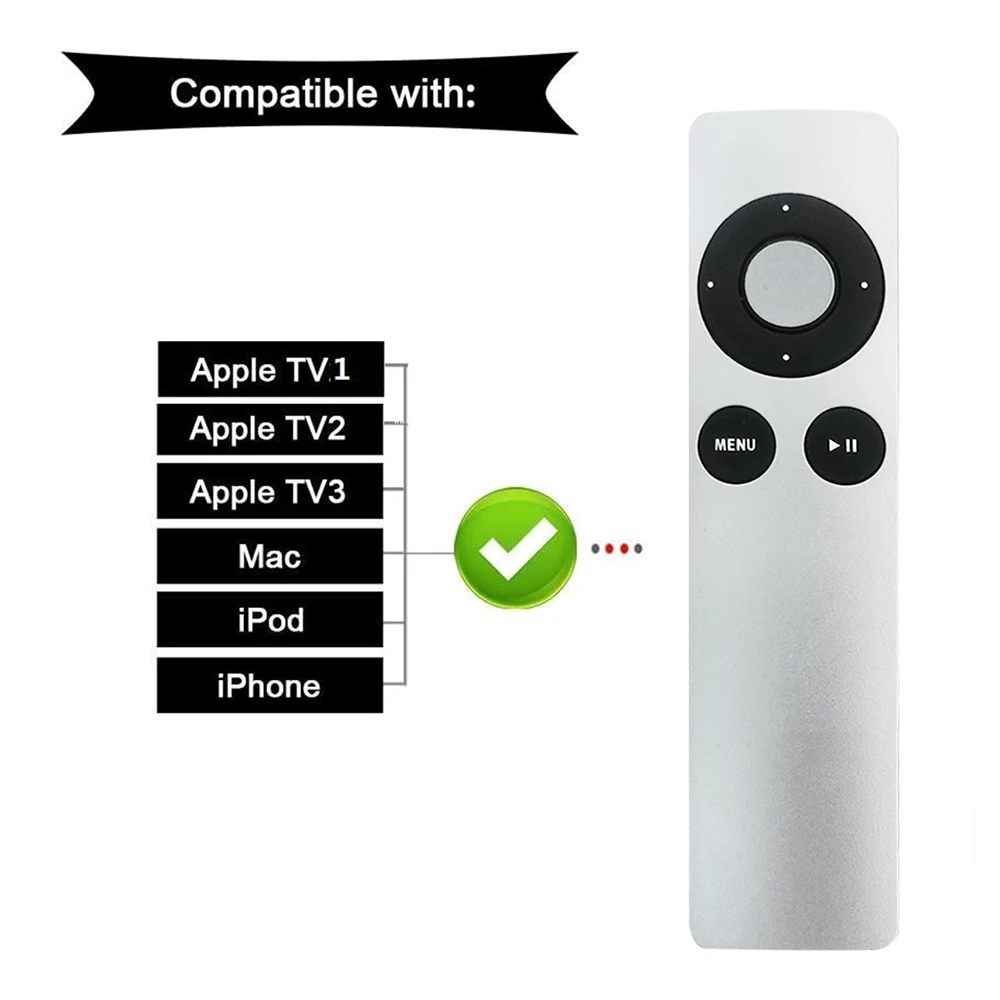 Smart Replacement Remote Control for Apple TV1 TV2 Mini Size Remote For Macbook Pro MC377LL/A MD199LL/A