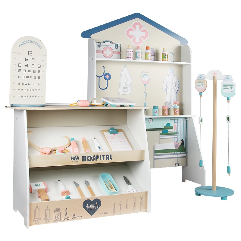 Sophie Schurk onderdak Kid Speelgoed Houten Speelhuis Combinatie Ziekenhuis Kinderen Simulatie  Little Arts Verpleegkundige Speelgoed Set Kids Doctor Set Kinderen Speelgoed|Dokter  speelgoed| - AliExpress