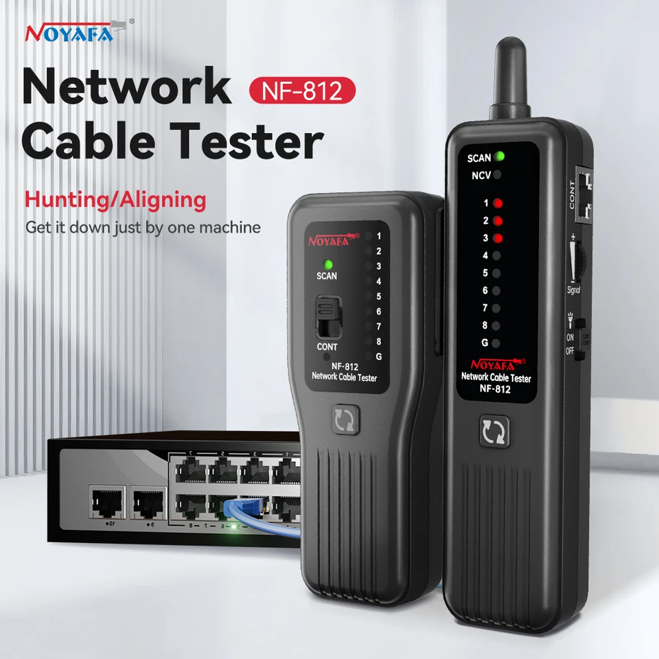NF-268 Network Cable Tester & Wire Tracker - Tone Generator For RJ11/RJ45/BNC, Locates Cables On Live Switches - View #5