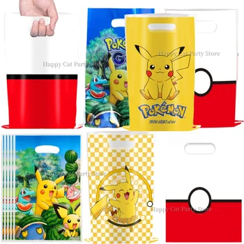 Pikachu Birthday Gift Bag Pokemon Figures Pokemon Gift Bag Pikachu Candy Bag Packaging Giveaway Party Favors Guest Pokemon Gift 1