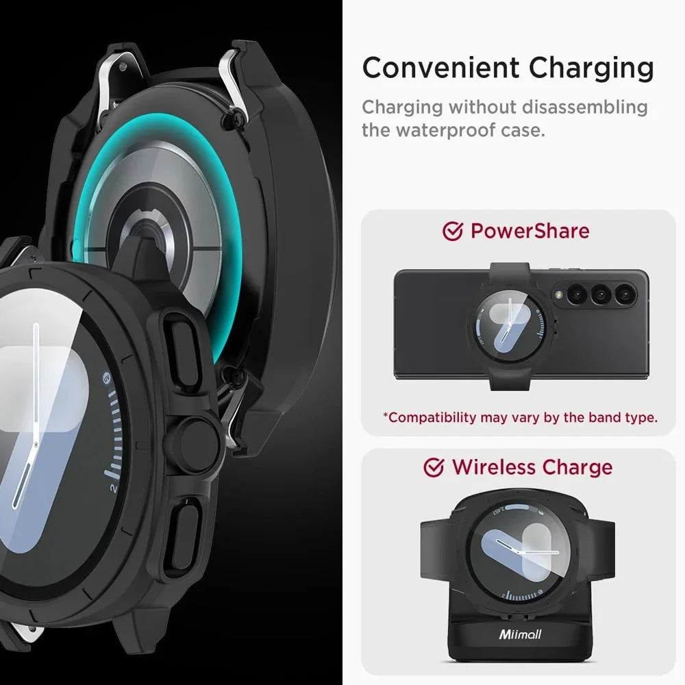 Ultra Upgrade All-Around Protective Glass Case for Smart Watch - 44/40mm Turning into 47mm