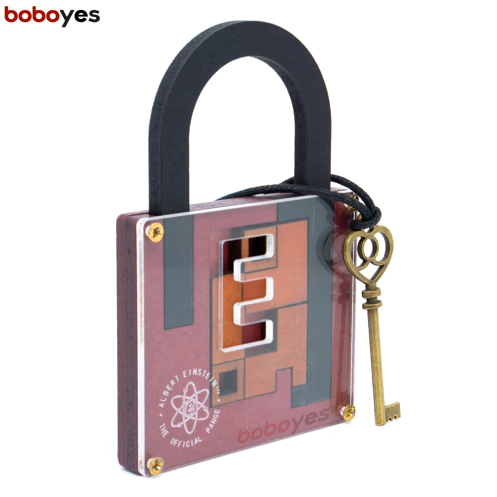 Wooden Toys High Difficulty Level IQ Lock Puzzle Classic Wooden Brainteaser Puzzles Game Adults The Einstein Collection Lock Puzzle