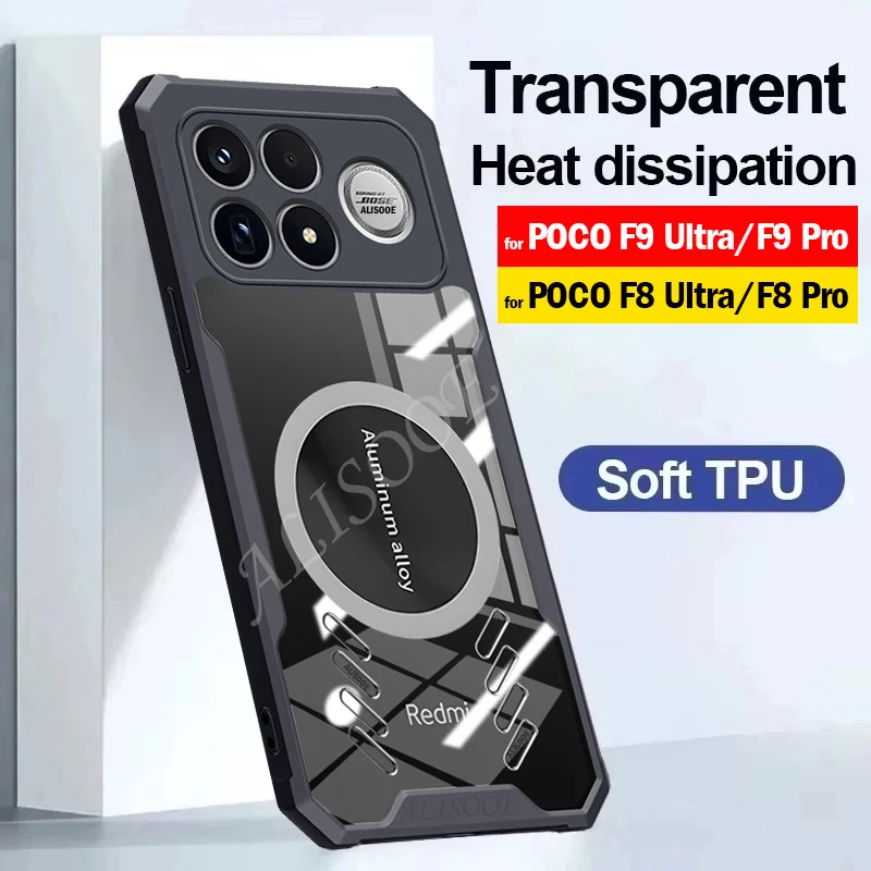 Enhanced Transparent Heat Dissipation Phone Case with Full Protection