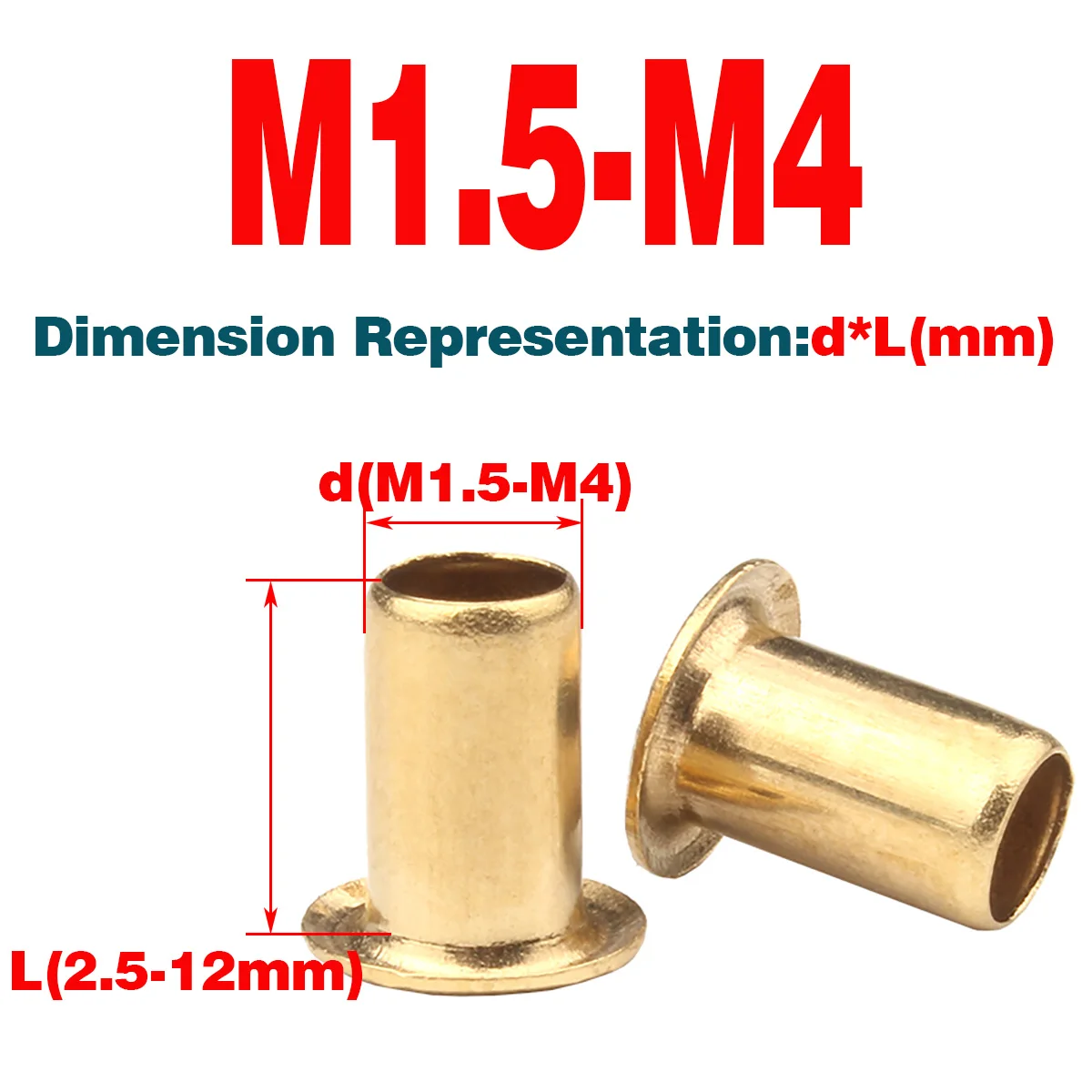 

Copper Eyelet Rivet / Hollow Copper Rivet / Through Core Copper Rivet M1.5-M4