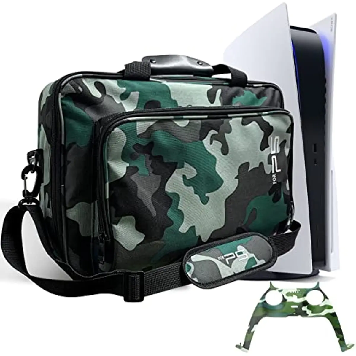 

Sac PS5 Sacoche pour PS5 Disc/Digital Edition et Controller Boîtier de Remplacement du Panneau Étui Transport pour PS5