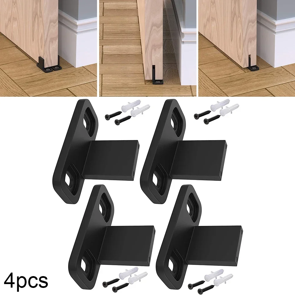 Barn Door Guide Adjustable Parts 4 Pcs Sliding Floor Anti Swinging Home Supplies Useful Things For Kitchen
