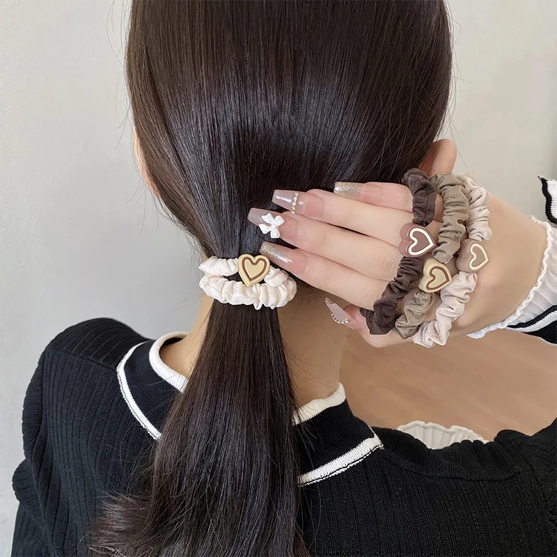 

2023 New Style Hair Band Women's Tie Head Simple High Horsetail Hair Rope Temperament Head Rope High Elastic Durable Rubber Band