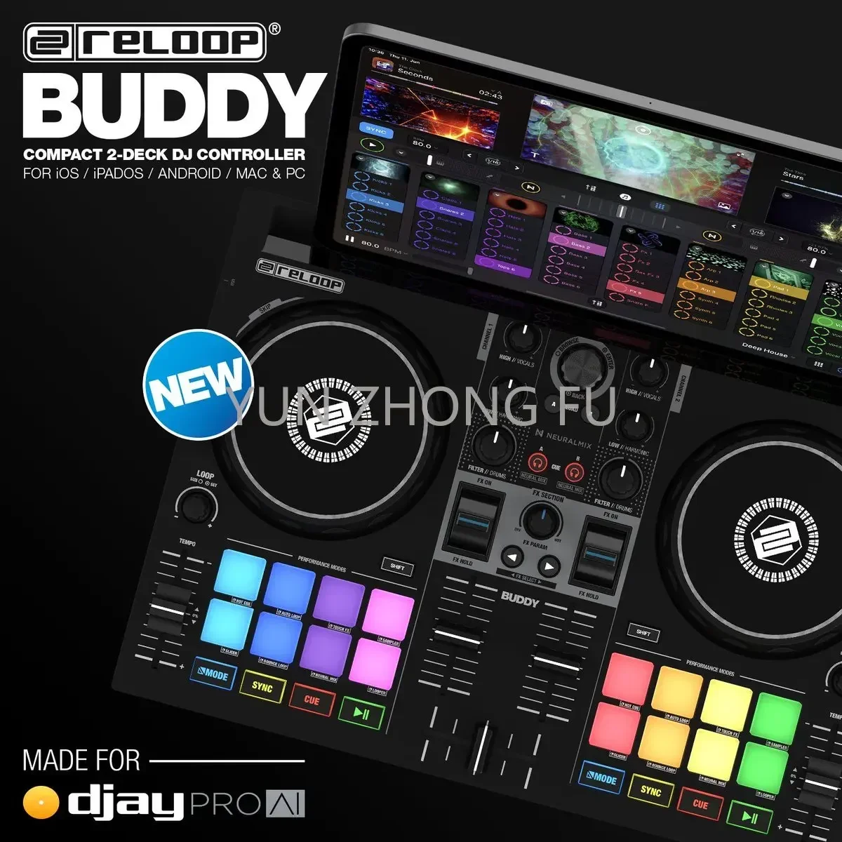 Reloop Buddy DJコントローラー Reloop BUDDY DJコントローラー djay用