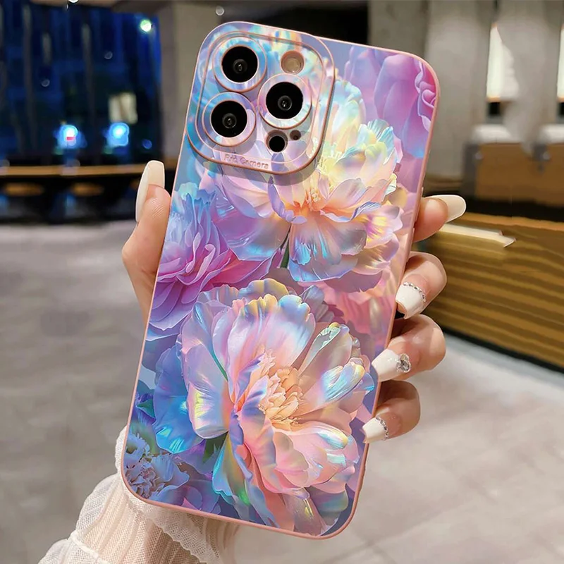 Luxury Romantic Watercolor Butterfly Flower Phone Case Cover