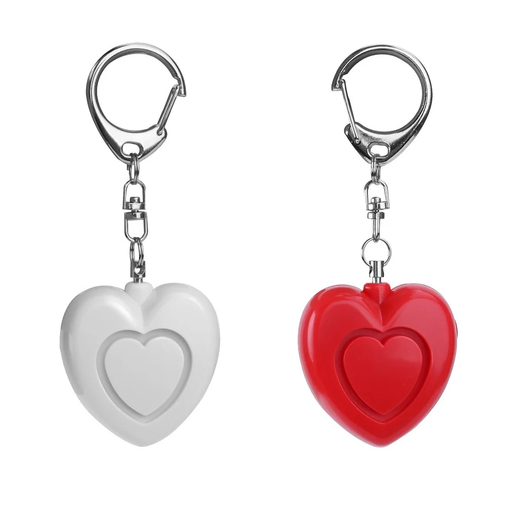 Security Defense Alarm Keychain Self Defense Emergency Safety Heart Shape Personal Security for Older Women