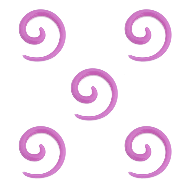 1.2-8mm Acrylic Spiral Ear Gauges Fake Ear Tapers Stretching Plugs Tunnel Expanders Earlobe Cartilage Body Piercing Jewelry