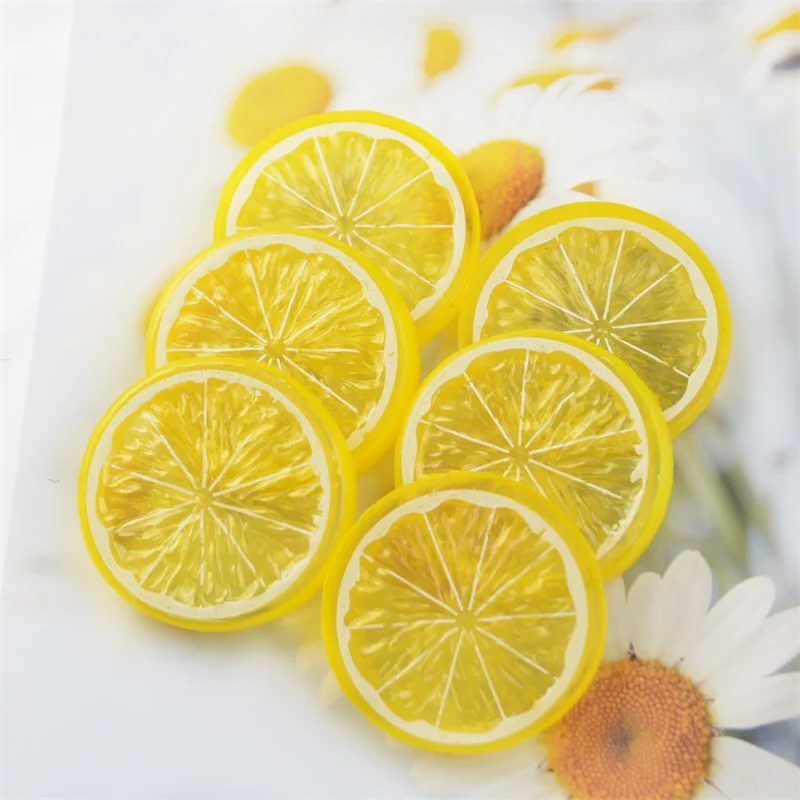 30Pcs Mini Simulation Lemon Slices Super Small Apples Foam Plastic Fake Artificial Fruit Model Party Kitchen Wedding Decoration artificial fruits and vegetables