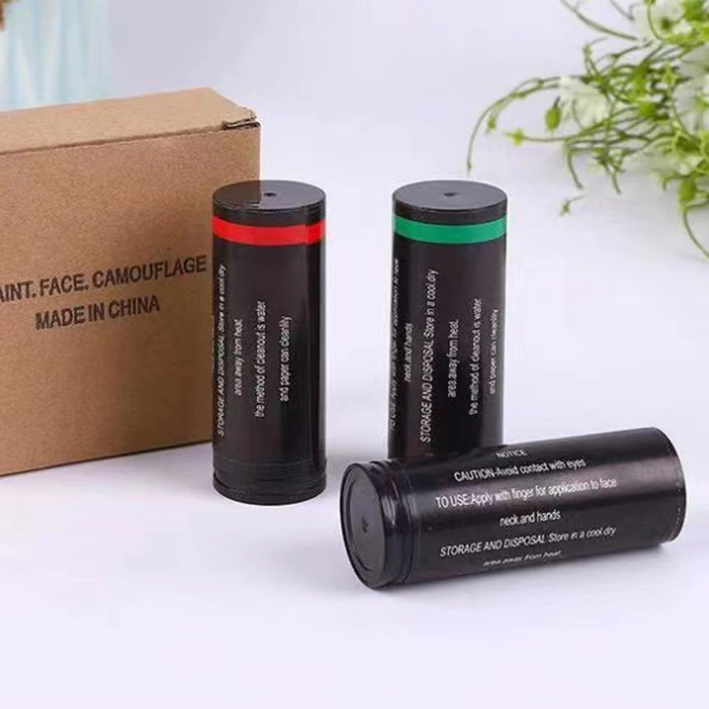 3 Colors Camo Face Paint Military Woodland Camouflage Cream Body Face Waterproof Paint Stick Outdoor Field Camouflage Oil Suit