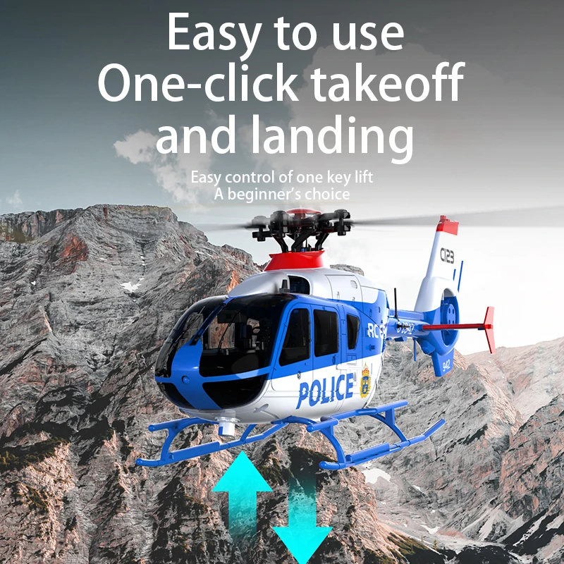 ヘリコプターrc ec135 c123,6チャンネルブラシレスダイレクト