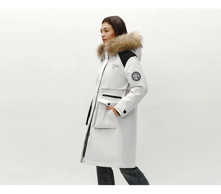 Women Goose Down Jacket | Waterproof Winter Coat with Thermal Insulation & Loose Fit Design
