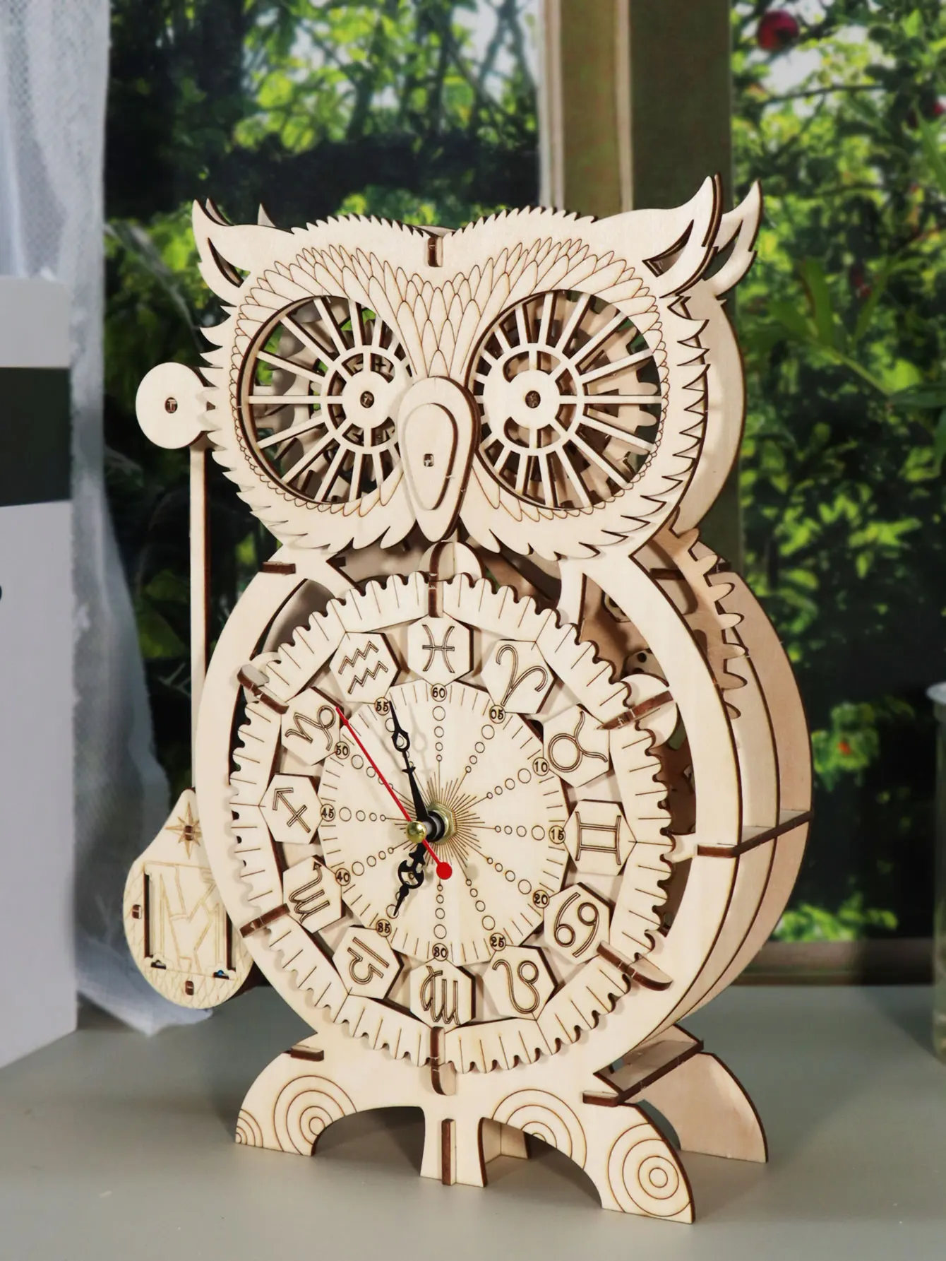 Robotime Puzzle 3D in Legno, K Orologio Steampunk Fai-da-Te, Orologio da Parete Meccanico al Quarzo, Decorazione Estetica per Adulti  26