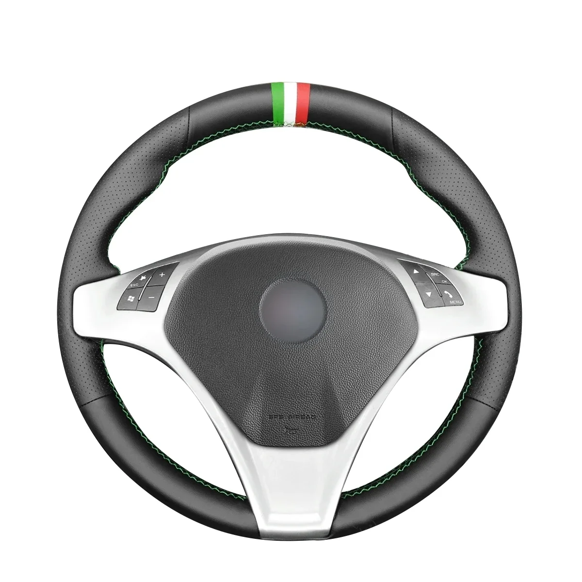 

Шитье вручную, Искусственная черная кожа для Alfa Romeo MiTo 2008 2009-2011 2012-2015 Giulietta 2010 2011-2013 2014