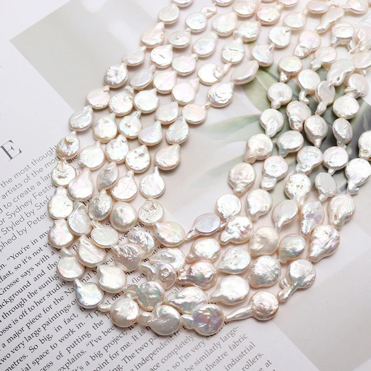 AAA Natural Baroque Freshwater Pearl Beads White Drop 11-22mm Spacer Beads For Jewelry Making DIY Necklace Bracelets