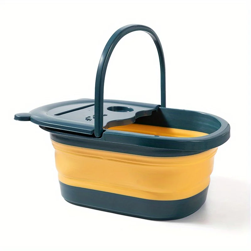 Description Picture 5 of item1pc Foldable Foot Bath Foot Soak Tub, Foot Bath Basin, Portable Feet Spa Soaking Basin Bucket, Foot Wash Basin For Home