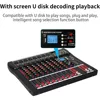 CT-80S Professional audio mixer 8 Channel with MP3 Player+Bluetooth U disk 48V Phantom Power Source USB recording 3