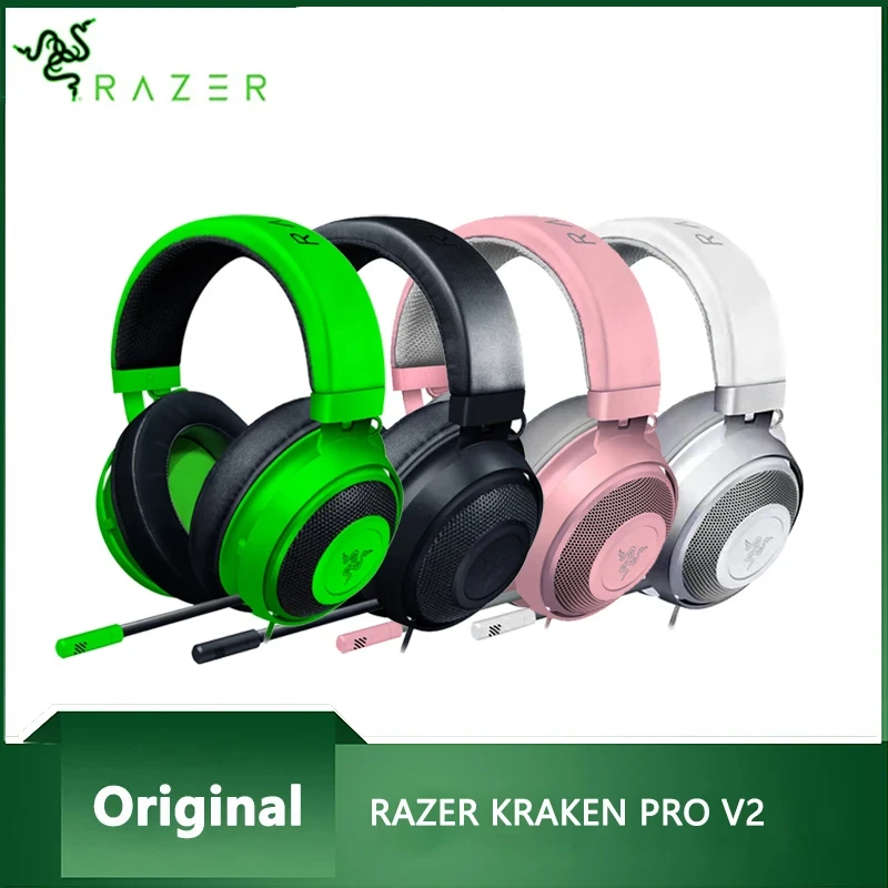 Игровая гарнитура Razer Kraken Pro V2, наушники для проводных наушников с микрофоном, 7,1 объемный звук для Xbox One, PS4, геймерские наушники
