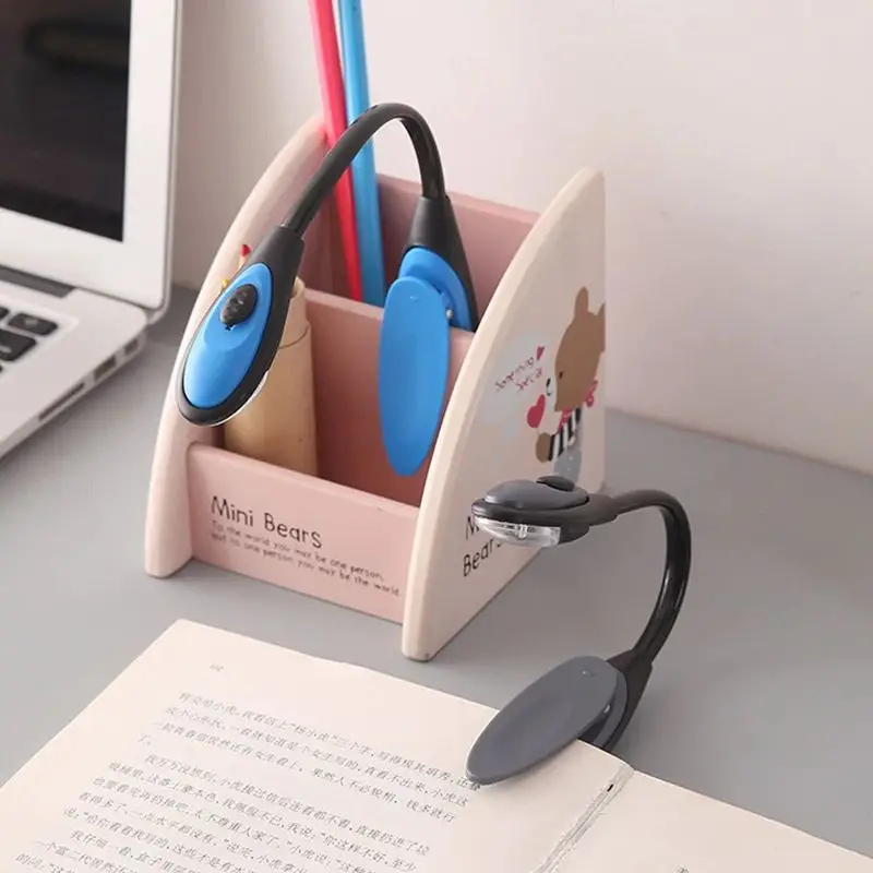 LED Book Light Portable Flexible Clip-On Type Bright Reading Lamp Bedroom Mini