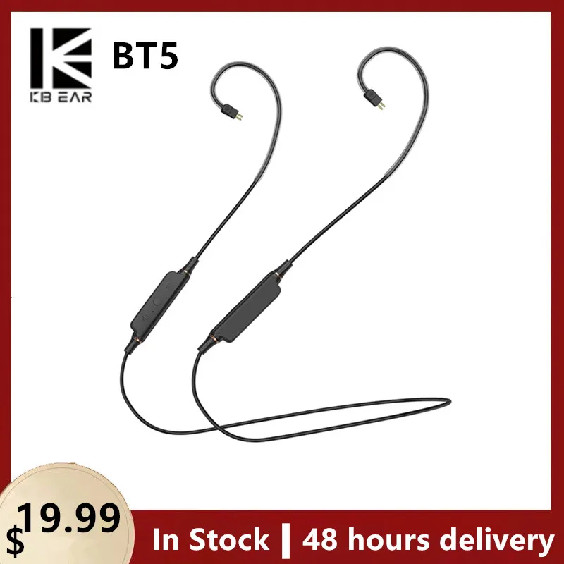 

KBEAR BT5 2Pin/QDC/TFZ Earhook Bluetooth 5.1 Upgrade Cable HD Mic SBC/AAC Protocol Wireless Cable For KBEAR KZ BLON Earphone