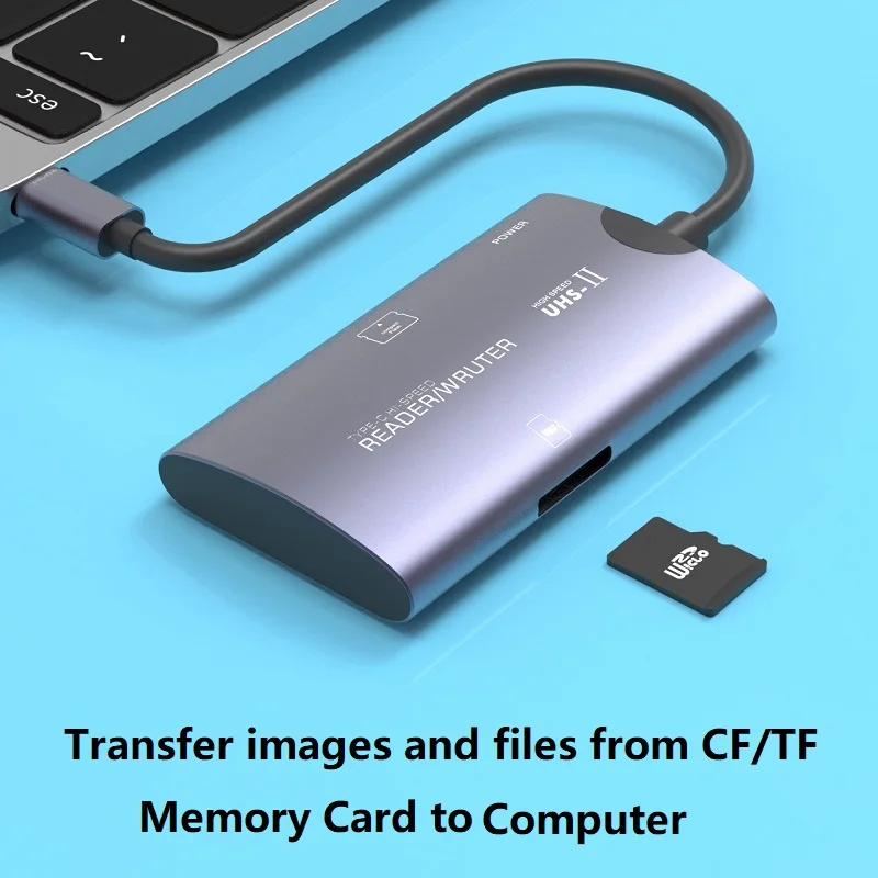 TF CF 메모리 카드 리더 2 in 1 USB 타입-C to CF 마이크로 SD 카드 어댑터 컴팩트 플래시 아이폰 17 16 15 삼성 리얼미 등용