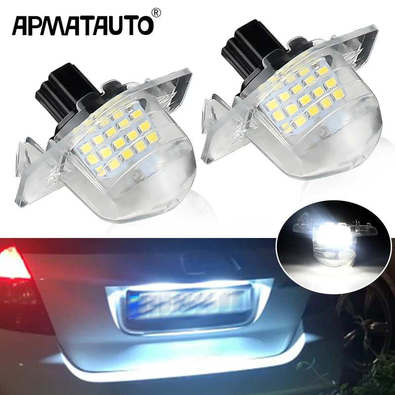 

Светодиодная лампа Canbus для номерного знака, белый светильник для Nissan GT-R (R35) Cube Leaf 370Z 350Z Sentra OEM #84912FG110, 2 шт.