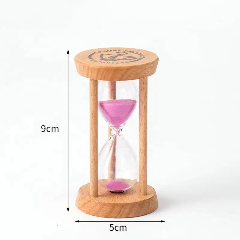 Sand Timer Liquid Hourglass Timer Colored Hourglass 1pc 3/5 Minutes Wooden Hourglass Mini Desktop Decoration Sand Clock Creative Timers Sandglass Hourglass Kitchen For Kids Gift