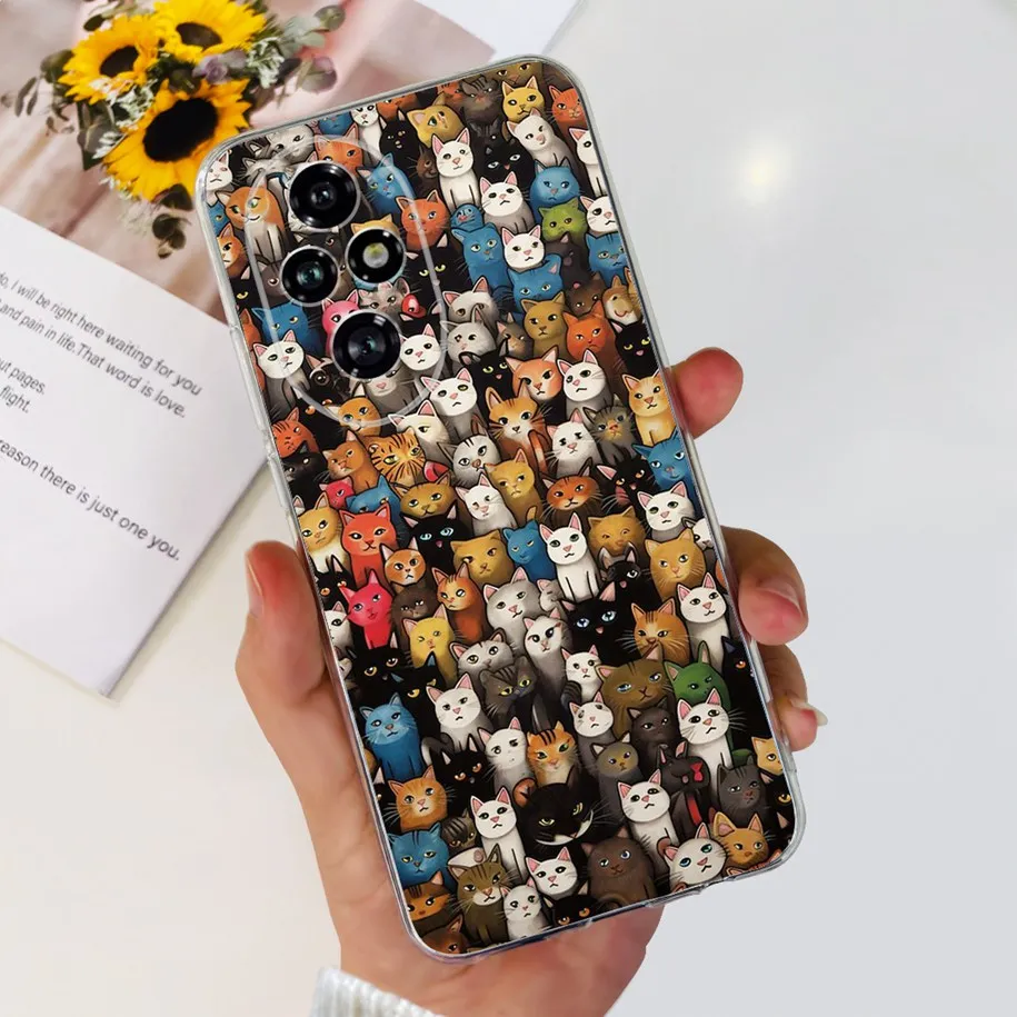 Clear Tulip Flower Soft Silicone Phone Case - Fashionable Protective Cover