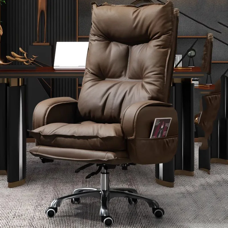 Leather Vanity Recliner Chair Game Conference Mobile Playseat Nordic Modern Chair Executive Sillon Reclinable Salon Furniture