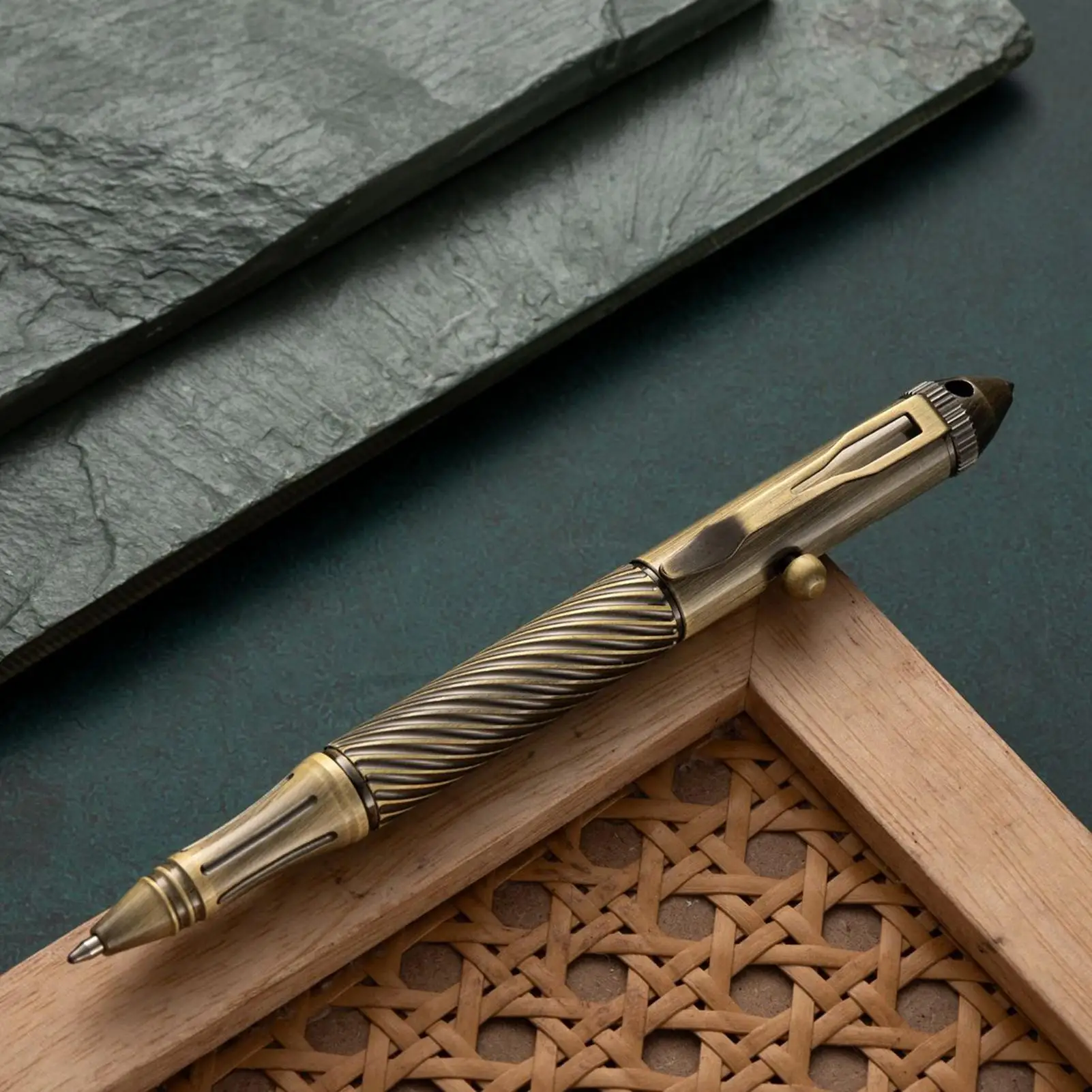 Writing Pens Retro Writing Supplies Brass Pens For Journaling For Men Work Business Meeting School College Outdoor - 3