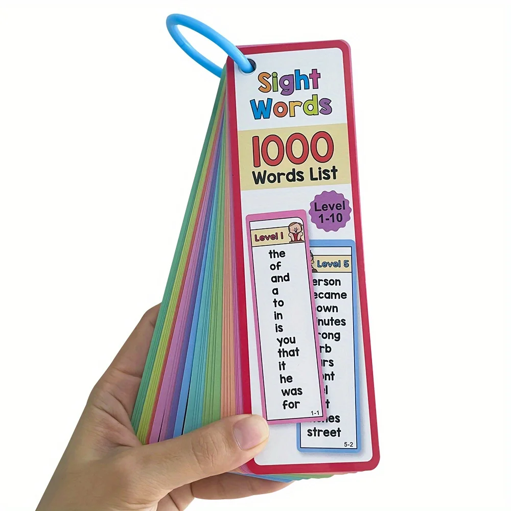 1000 Sight Words List English Educational Flash Cards Vocabulary Building High Frequency Words Teacher Teaching Aids Montessori 3
