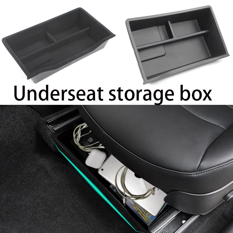 

Storage Box Underseat for Tesla Model Y for Separate Plug-in Storage of ABS Automobile Custom Car Interior Accessories 2021-2023