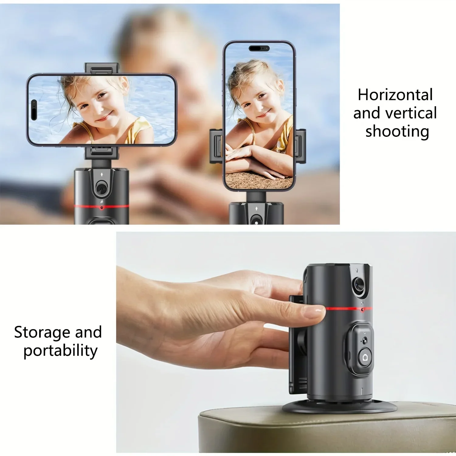 Auto Face Tracking Tripod Auto Tracking Phone Holder Horizontal and Vertical Screen Switching 360&deg; Rotating Phone Holder auto tracking phone holder