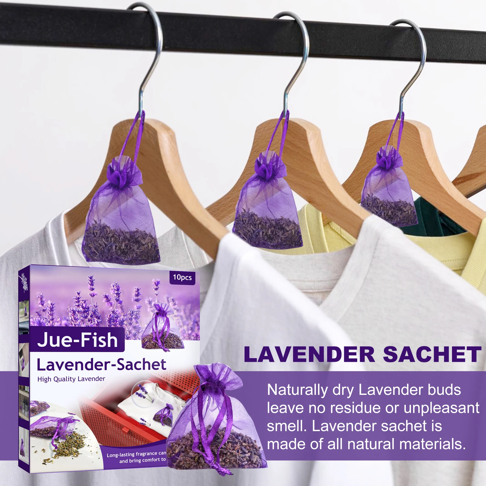 Natural Lavender Sachet for Home Car Wardrobe Freshener