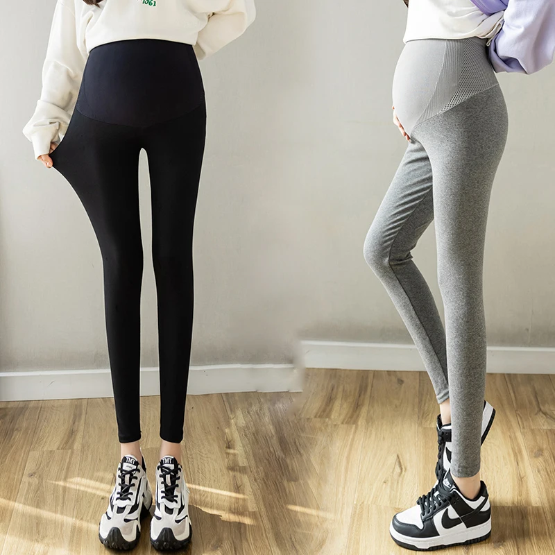 Pregnant Woman Adjustable Leggings Maternity Tights Pants Pregnancy High Waist Clothes Slim Fit Pencil Pants for Pregnant Women