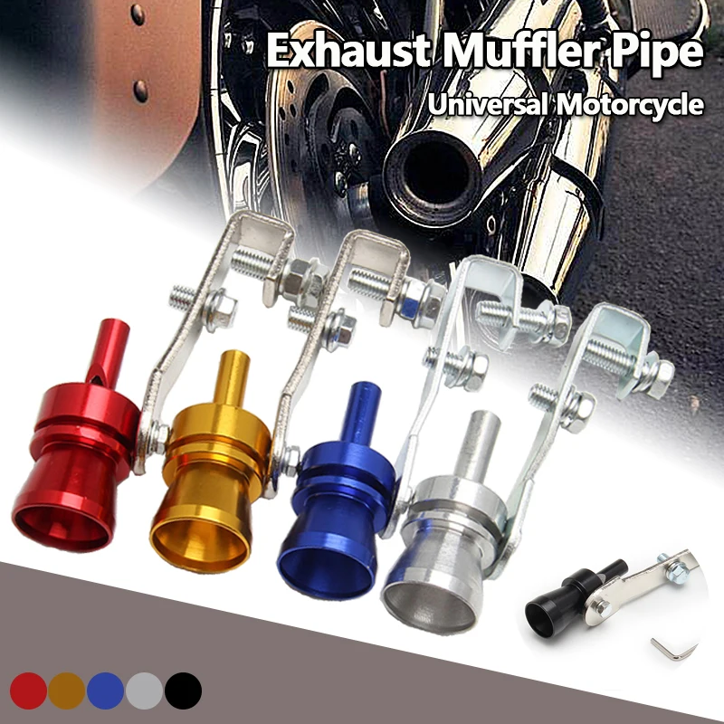

High Quality Modified Auto Aluminum Turbo Sound Whistle Universal Motorcycle Exhaust Muffler Pipe Blow-Off Valve Simulator