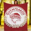 Olympiacos Club Logo Hairy Blankets for Bed Blanket Large Cobija Cute Throw Blanket Luxury Home Interior Home and Decoration 3