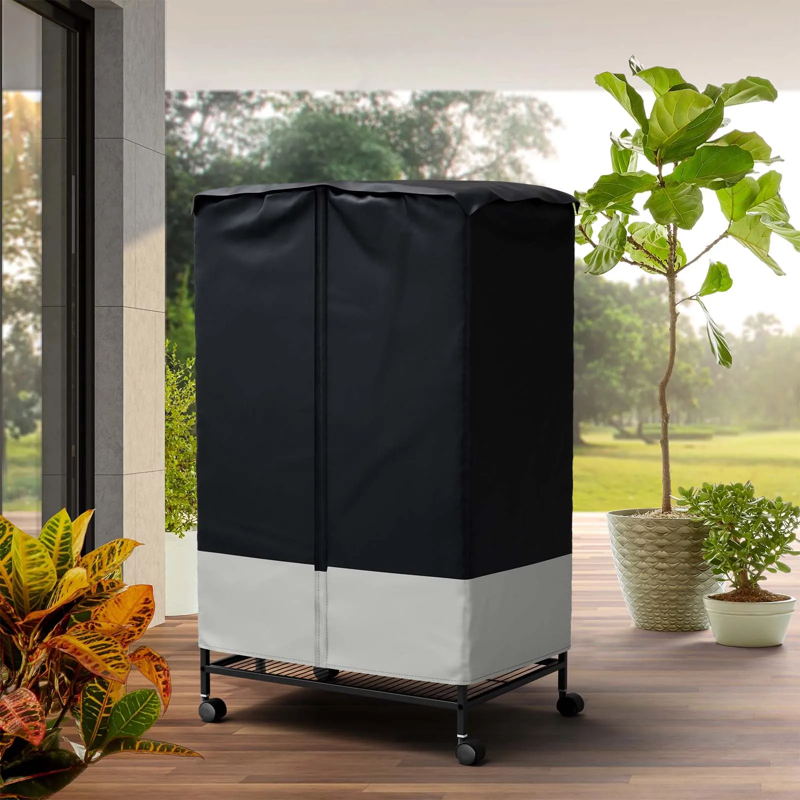 Durable Waterproof Bird Cage Cover for Indoor and Outdoor Use with Removable Top Panel and Breathable Design