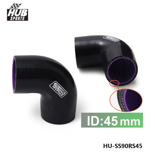 1.75 45mm 90 Degree Elbow Silicone Hose Pipe Turbo Intake Black & Purple  For Toyota MR2 SW20 3SGTE REV TURBO 93-99 HU-SS90RS45 - AliExpress