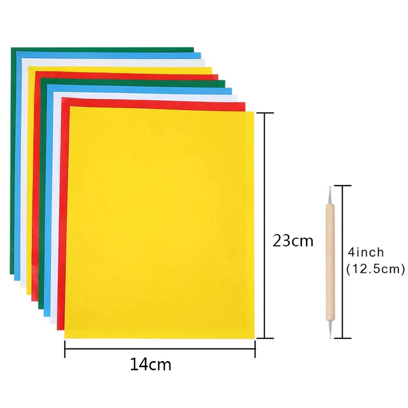 Carta Carbone Per Ricamo 10 Fogli 23x14cm - Trasferimento Motivi Su Tessuto, Legno E Ceramica