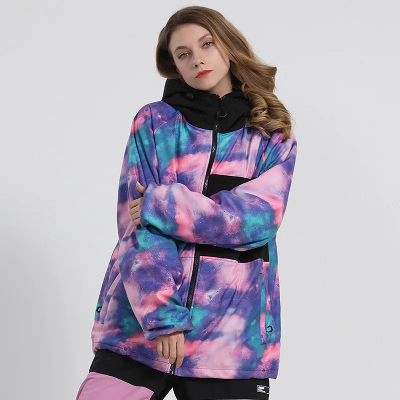 

2022 Winter Ski Suit Women Sport Thickened Warm Man Snow Coat Windproof Outdoor Snowboard Heated Ski Sweater -30 Clothes