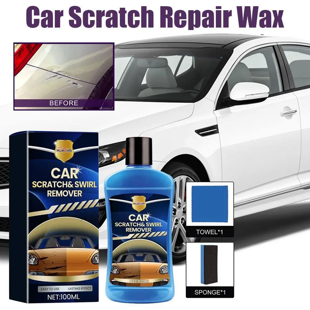 

1Pcs Multifunctional Car Repair Fluid Scratch Repairing Wax Scratch Repair Universal Scratch Depth Remover Fluid Scratch Remover