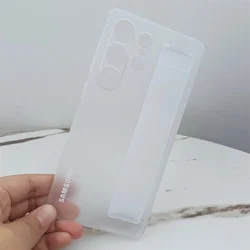 Silicone Elastic Wristband Grip Case with Lens Protection and Shockproof Cover - S24 (Matte Clear)