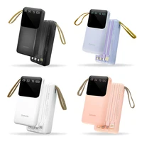 20000mAh Power Bank Portable Charger Backup LED Digital Display External Battery 4in1 Cable Mobile Power 1