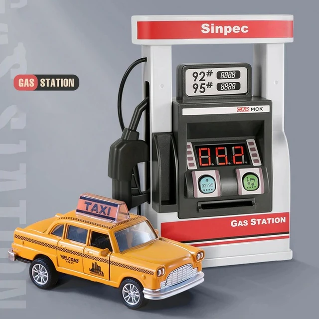 Station-service automatique pour enfants, Simulation de voiture, carte  coulissante, distributeur automatique de gaz, maison de