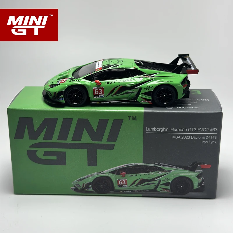 MINIGT 1:64 Lamborghini Huracan GT3 EVO2 #63 Iron Lynx alloy
