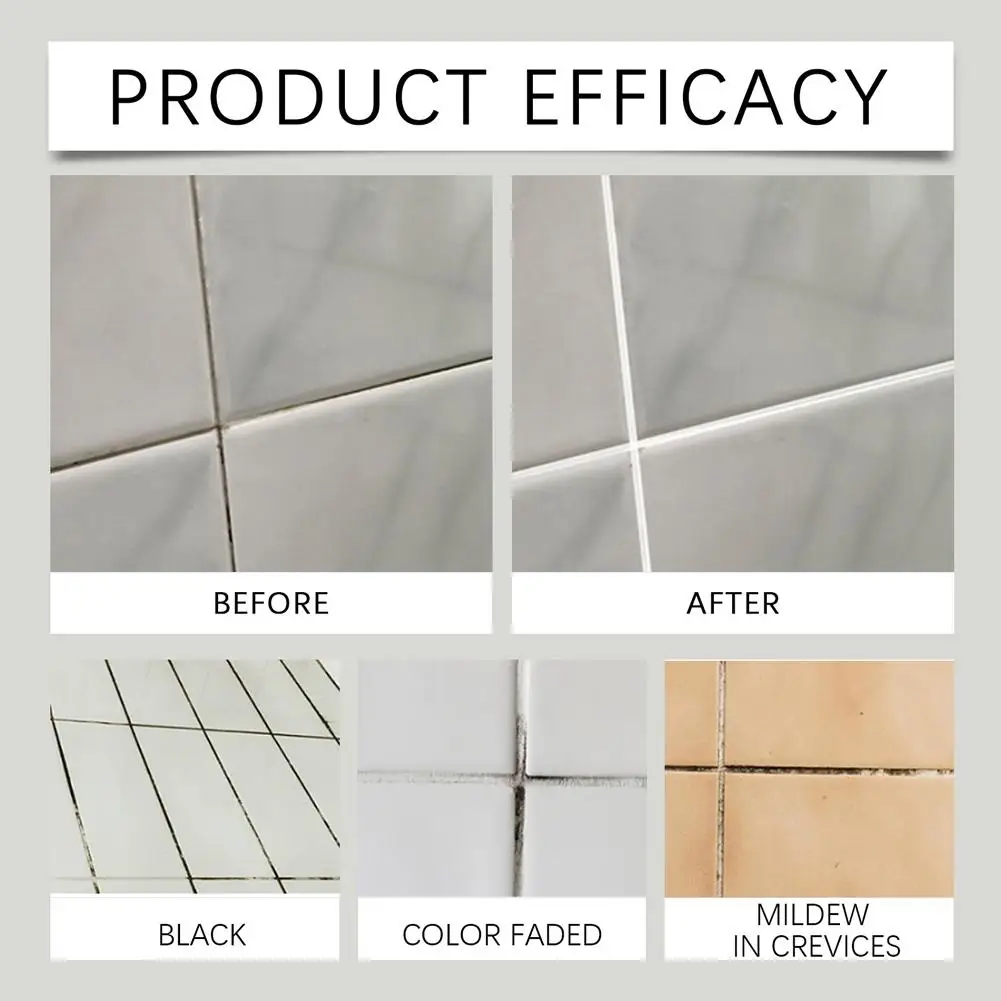 Description Picture 6 of item150ml Ceramic Tile Joint Waterproof Bathroom Grout Repair Agent Wall Filler Fungi Mouldproof Cleaner Caulking Agent